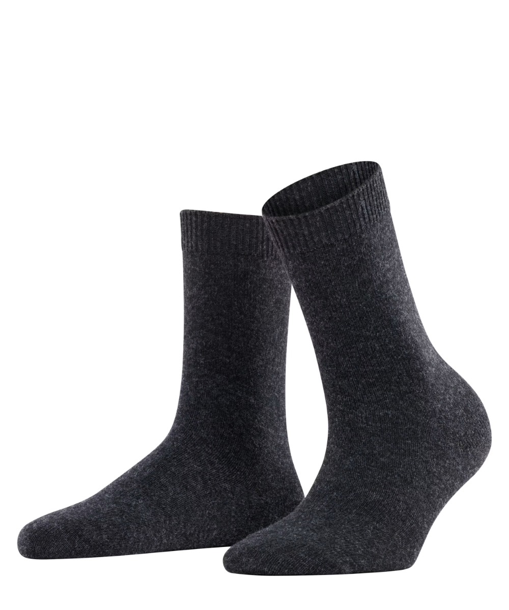 Damessokken Cosy Wool - Anthracite melee - 35-38