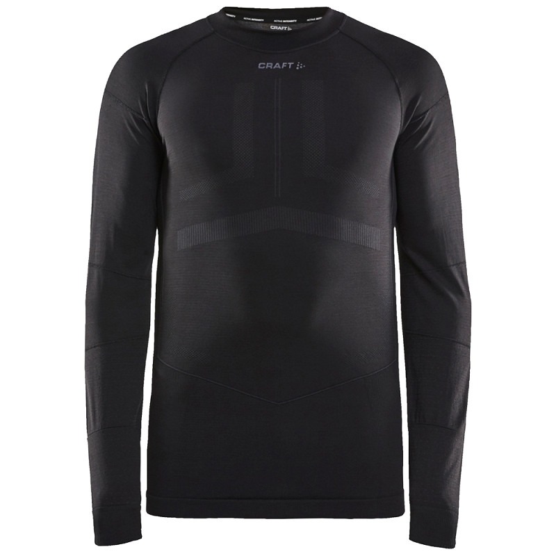 Heren thermoshirt Dry Active Intensity met ronde hals - Black / Asphalt - XL