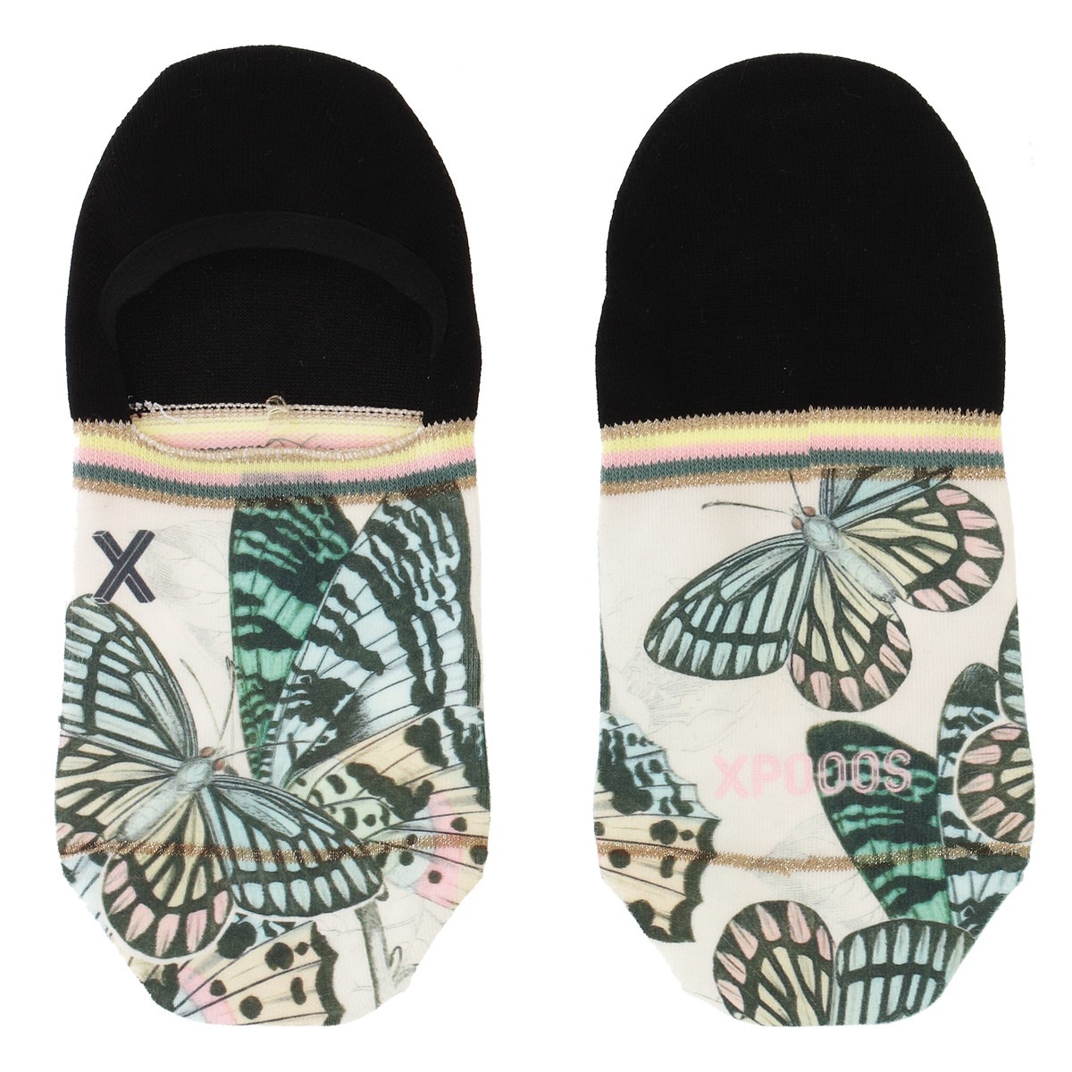 Dames footies vlinder - One size