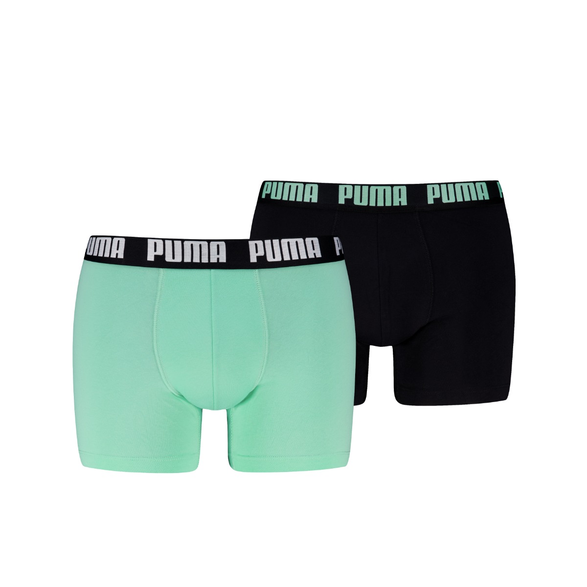 Heren effen boxershorts van biologisch geteelde katoen - Mint Jelly - Black - XL - 2 paar