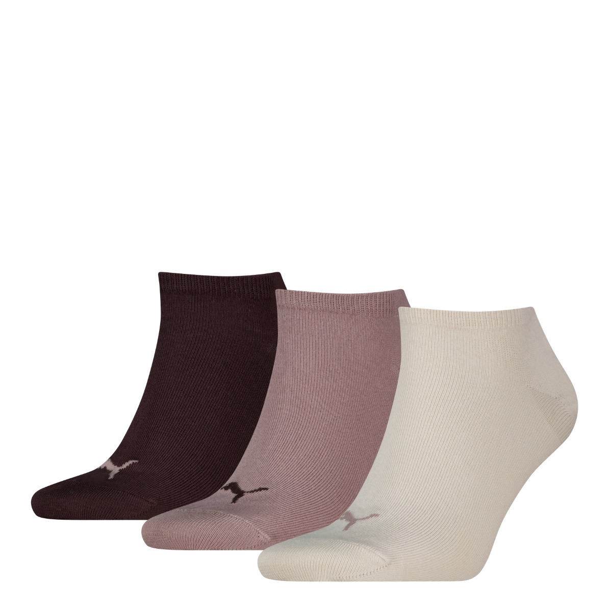 Unisex sneaker plain - Neutral Brown - 35-38 - 3 paar