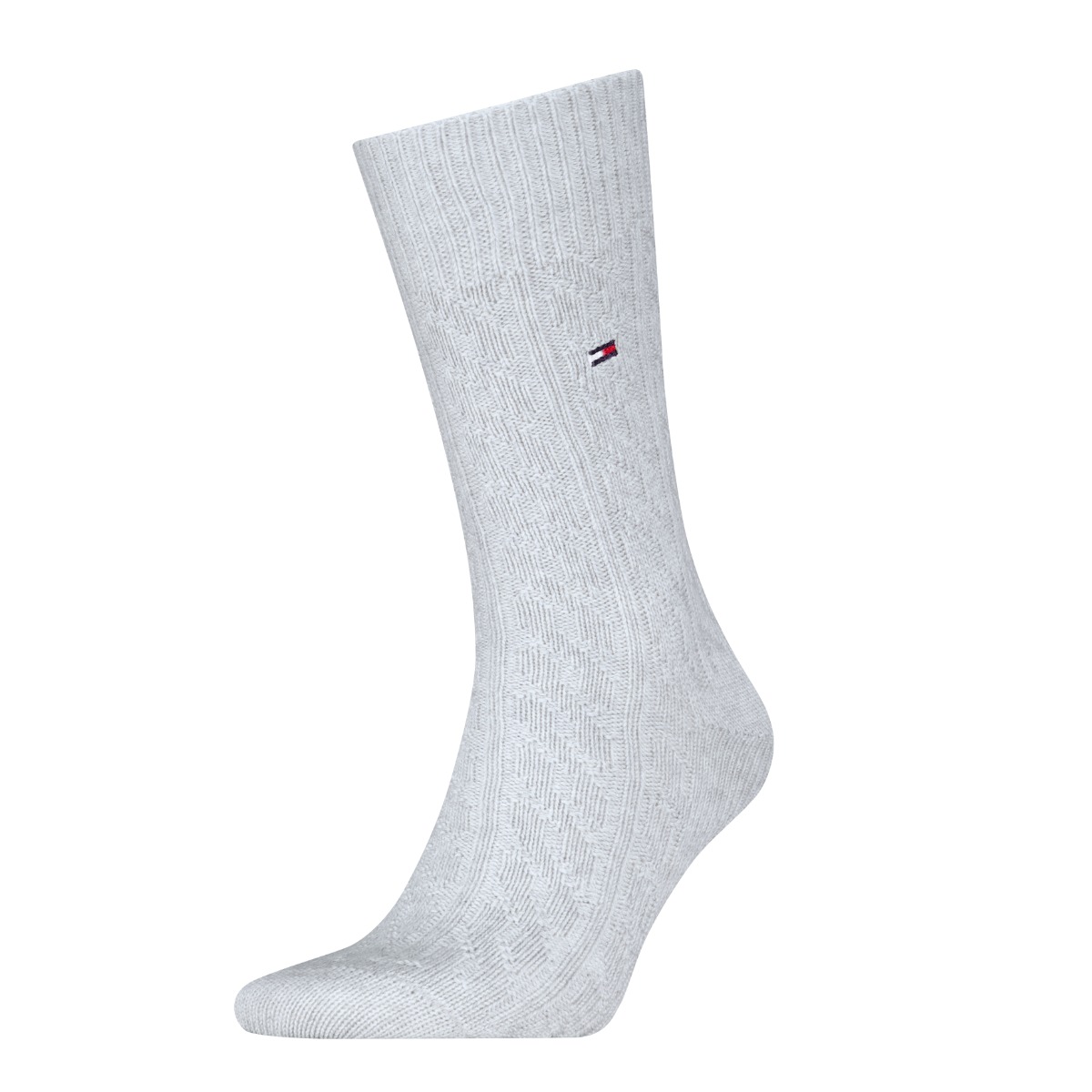 Herensokken cable - Light Grey Melange - 43-46