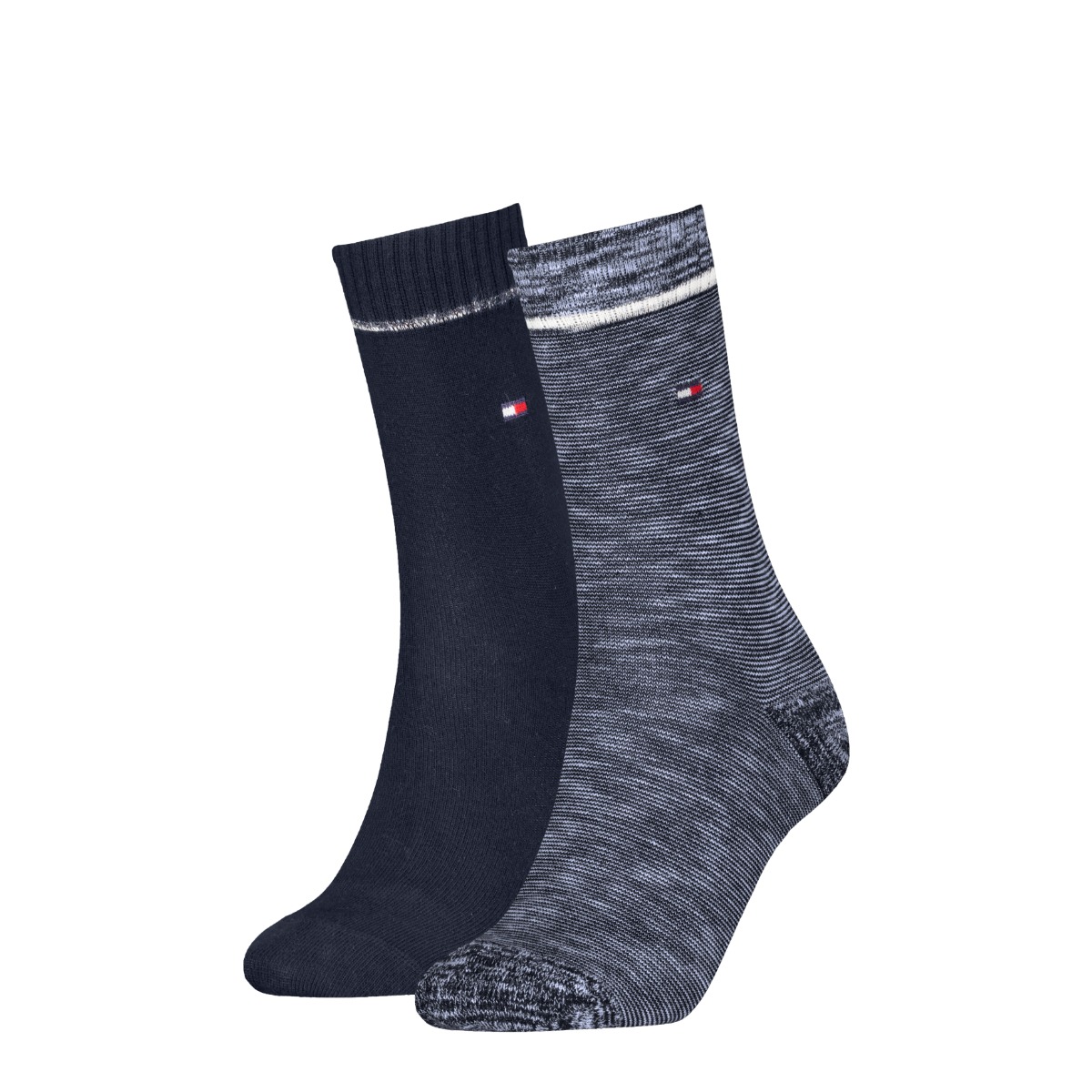 Damessokken met lichte streep - 2 pack - Navy - 35-38
