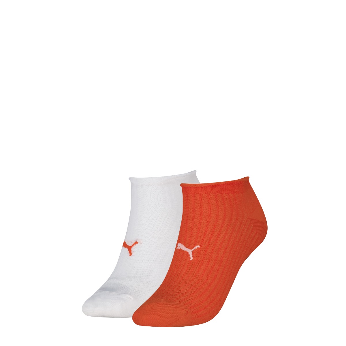 Dames sneakersokken van zacht katoen - Red - White - 35-38 - 2 paar