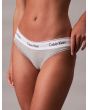 Calvin Klein Bikini slip van katoen en modal grijs LV00QF8520P7A