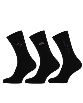 Teckel Heren sokken Classic – 3 paar - Black 801011028-black-mix-1