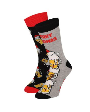 Apollo Heren kerstsokken bier 2-pack 000120994001-bier