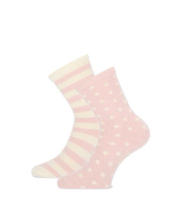 homesocks fluffy dots stripes
