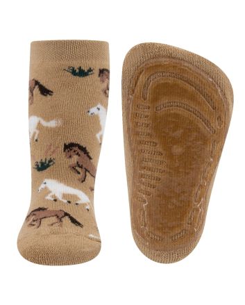 Antislip kindersokken met paarden print