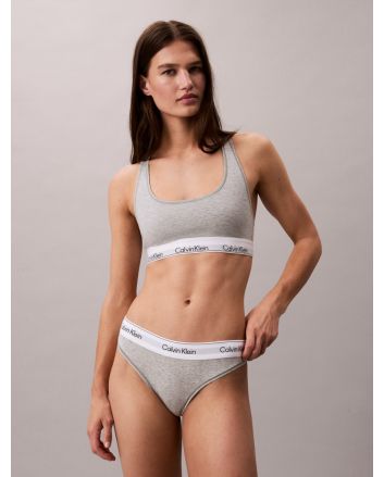 Calvin Klein String van katoen en modal grijs LV00QF8518P7A