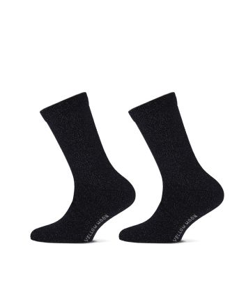 Yellow Moon Meisjes sokken glitter 2-paar - Marine - 19-22 601015009-marine-19-22