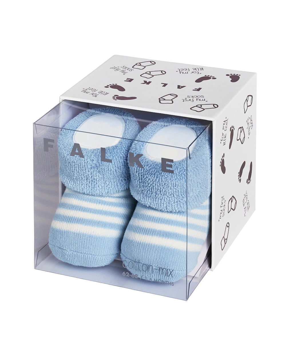 Geschenkbox babysokjes – Crystal blue – 50-56