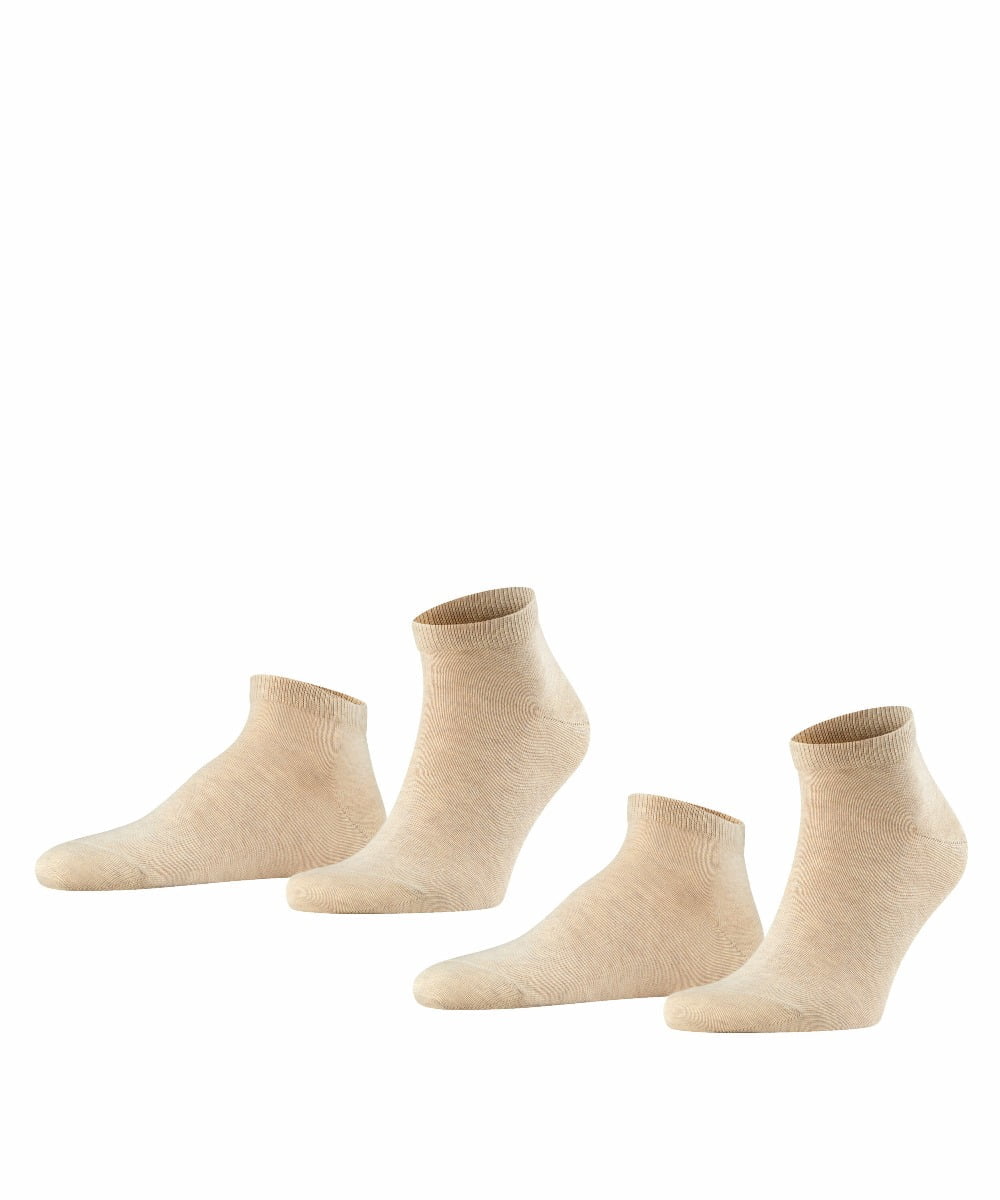 Happy heren sneakersokken 2-pack – sand Melange – 43-46