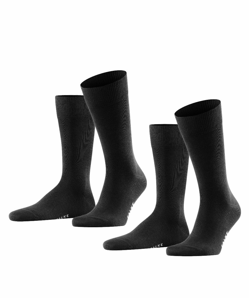 Happy heren sokken 2-pack – Black – 39-42