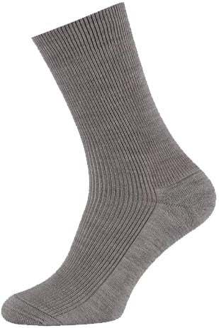 Wollen herensokken met badstof zool - Medium grey - 48-50