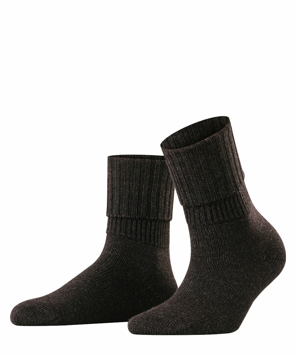 Dames sokken striggings met rib – Anthracite melee – 35-38