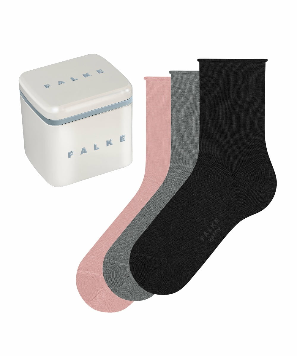Happy giftbox damessokken 3-paar – Pink – 35-38