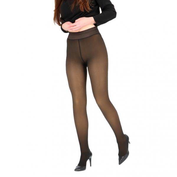 Panty met fleece inside – Brown Nude Fleece – S-M