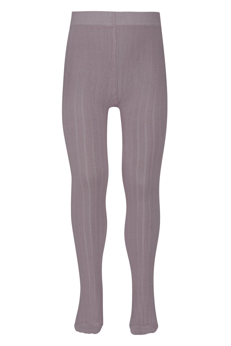 Rib kindermaillot van katoen – Dusty mauve – 92-98