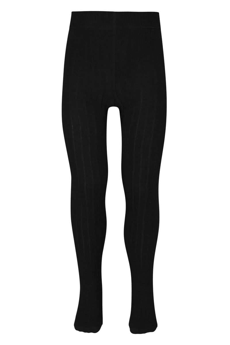 Rib kindermaillot van katoen – Black – 68