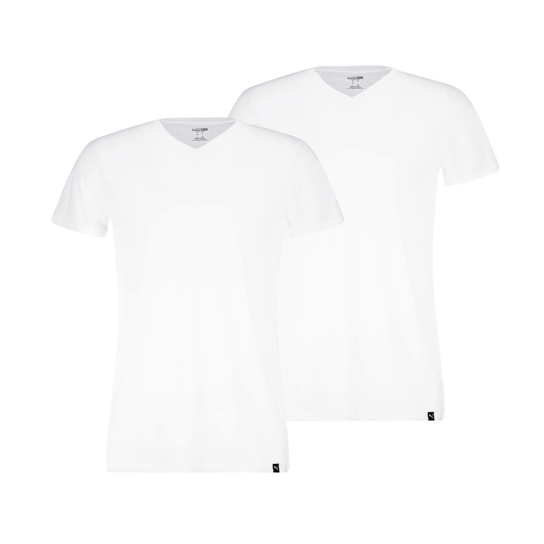 Everyday V-hals T-shirt 2-pack – White – M