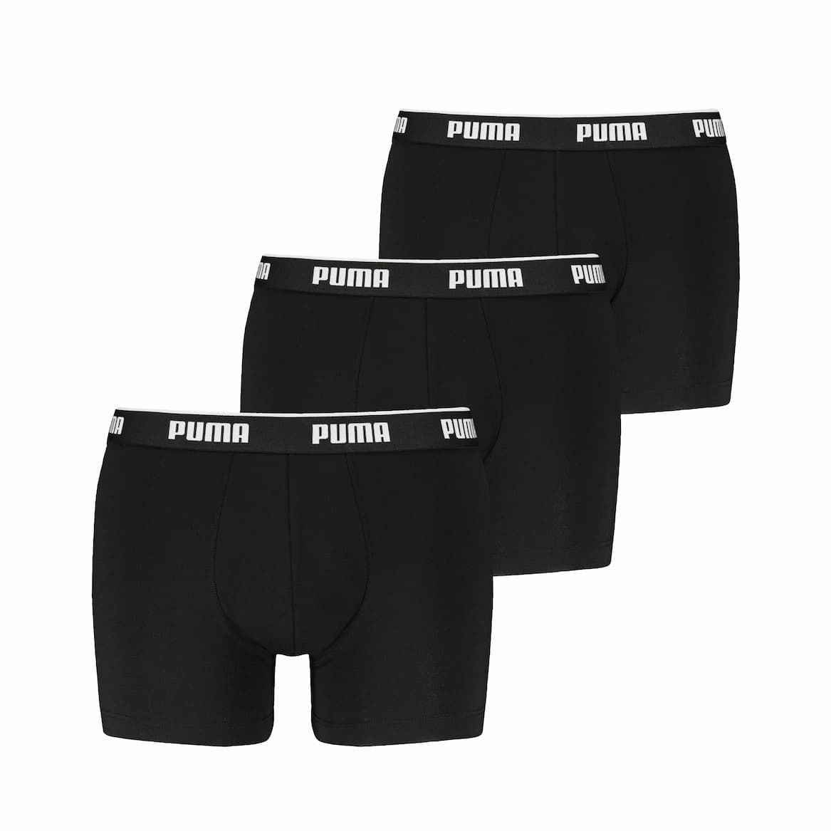 Heren everyday basic boxershorts 3 pack - Black - XXL