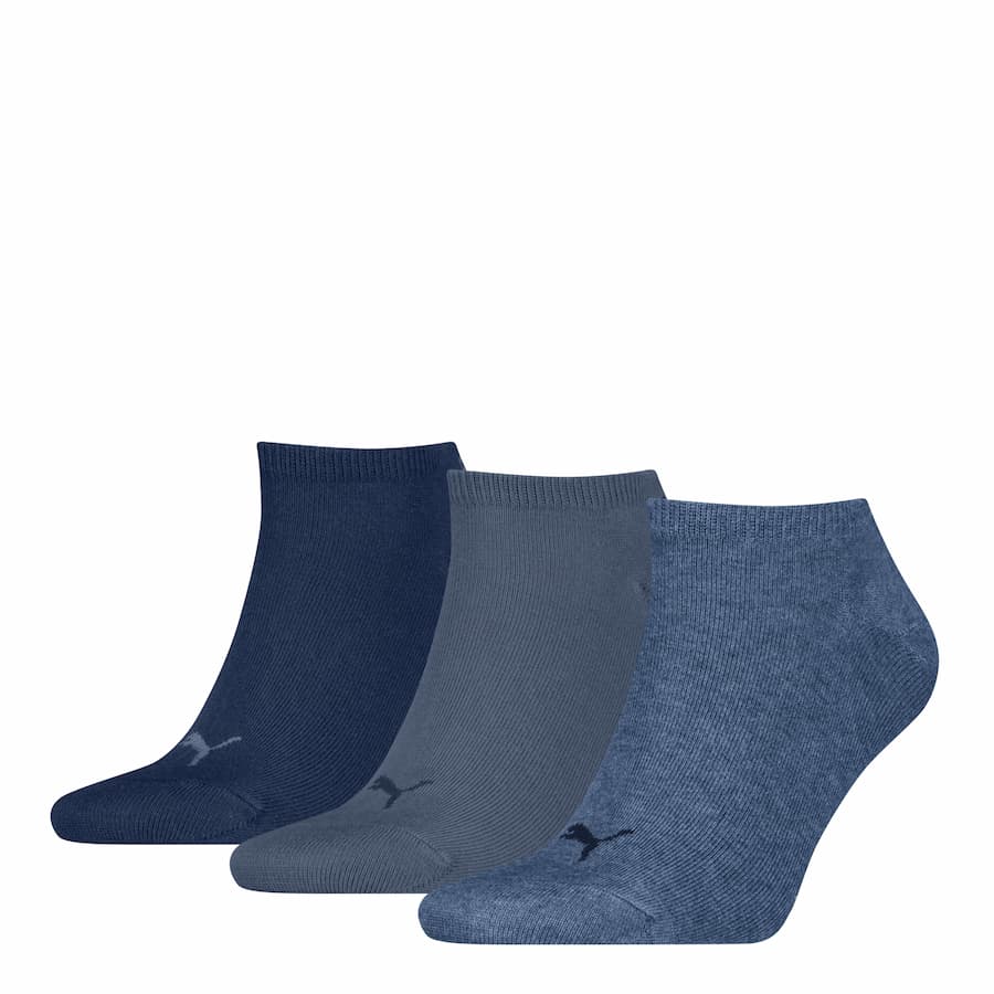 Unisex sneaker plain 3 pack – Denim Blue – 47-49