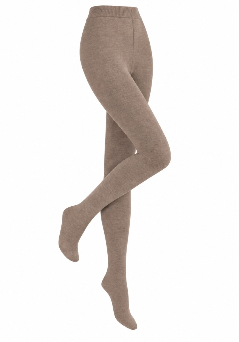 Dames maillot van merino wol - Taupe - S-M