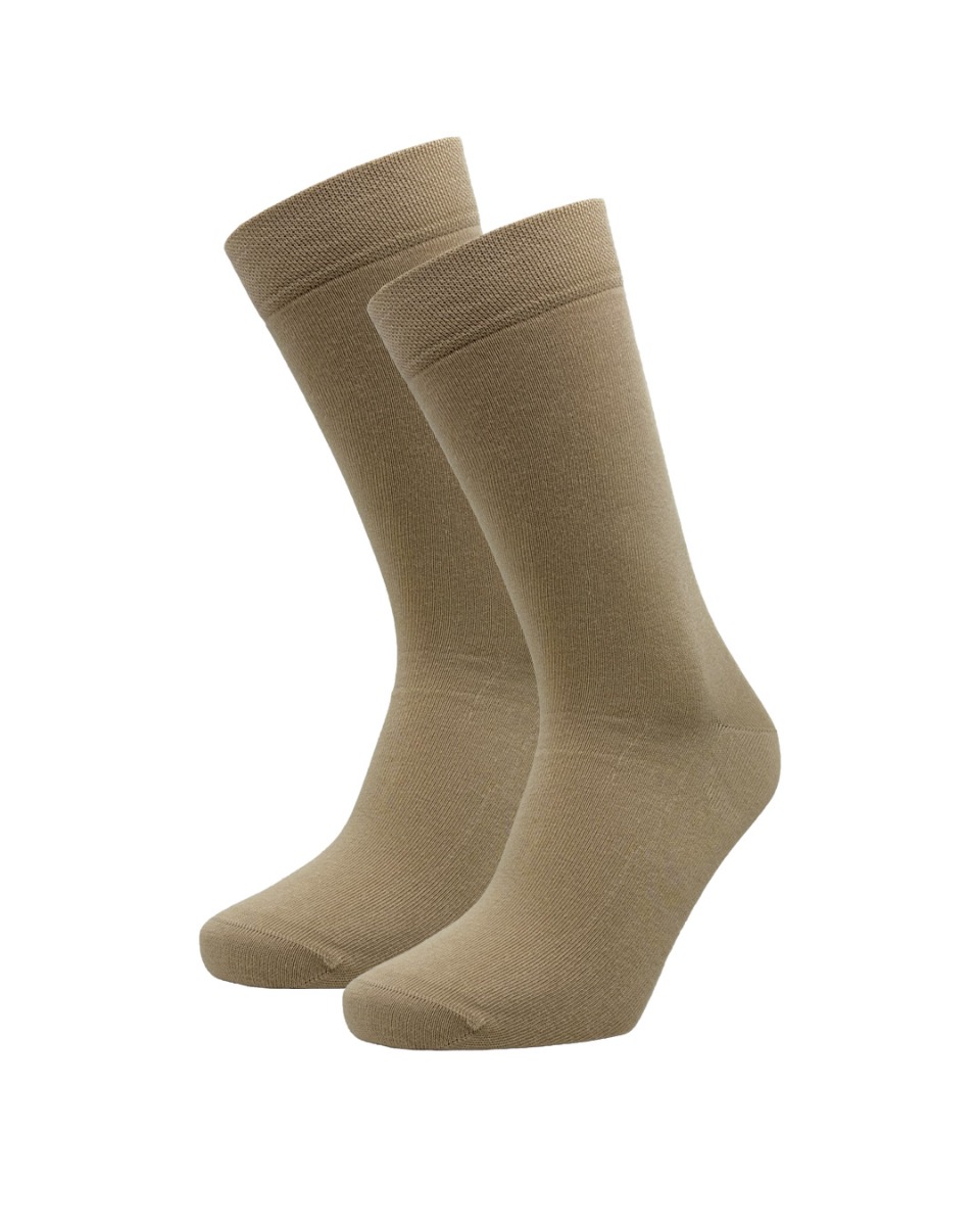 Unisex basic katoenen sokken - Light beige - 39-42