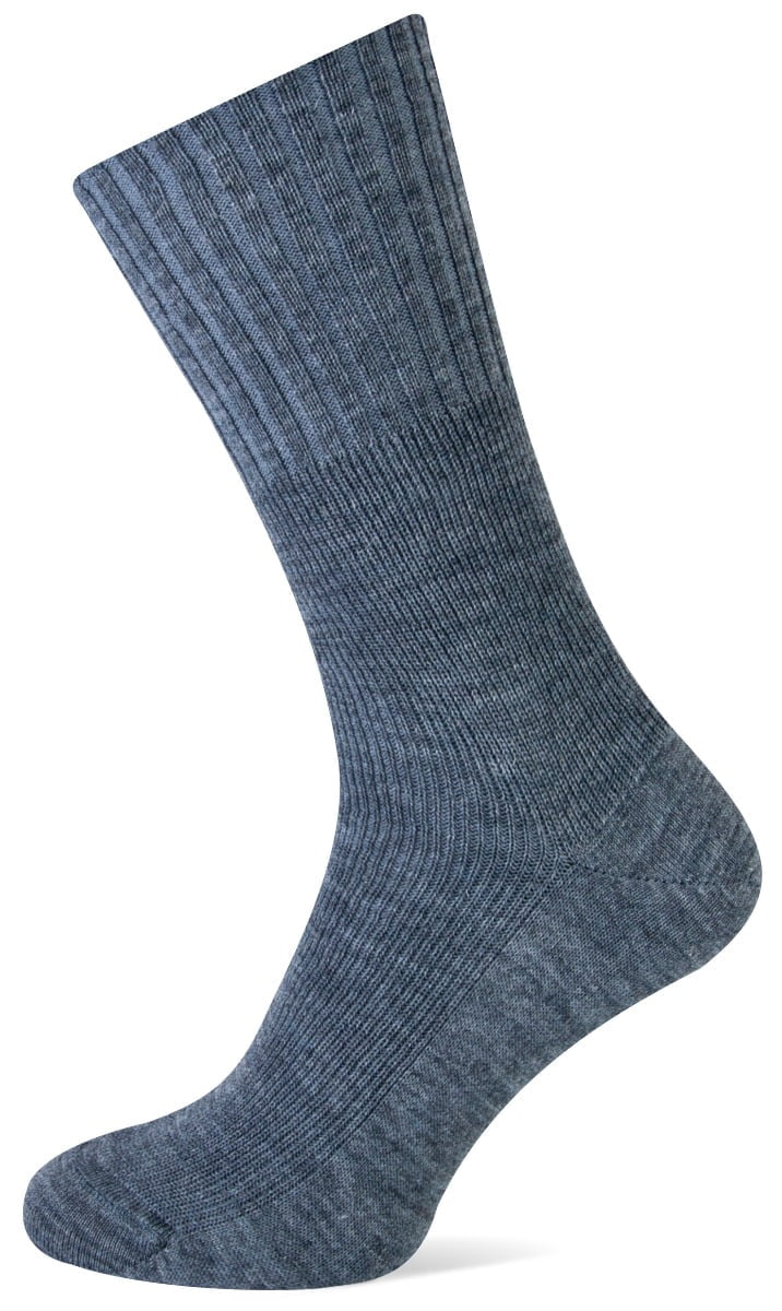 Basset wollen sokken zonder elastiek 43-45 grijs