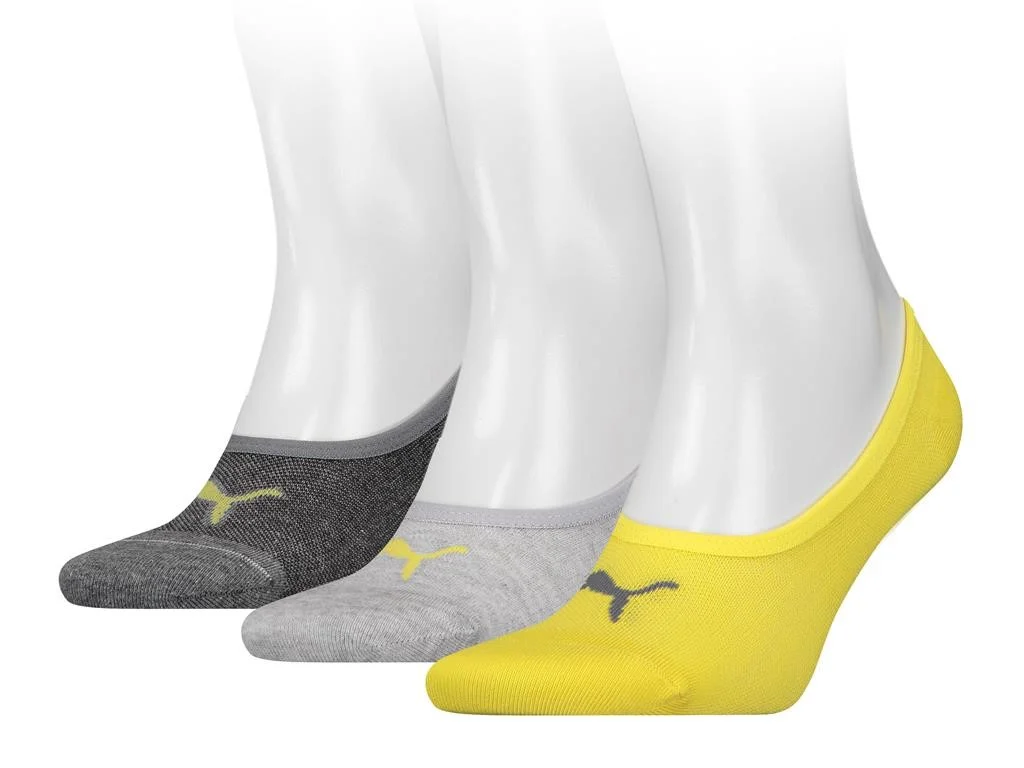 PUMA FOOTIE 3P UNISEX yellow | sokken online