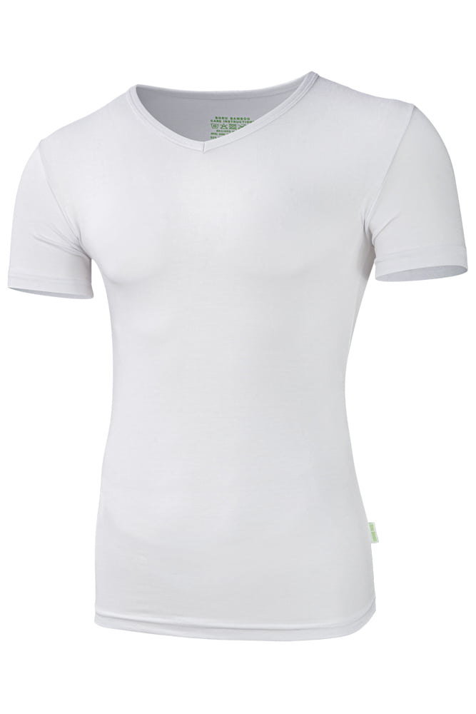 Bamboe heren t-shirt met v-hals afbeelding