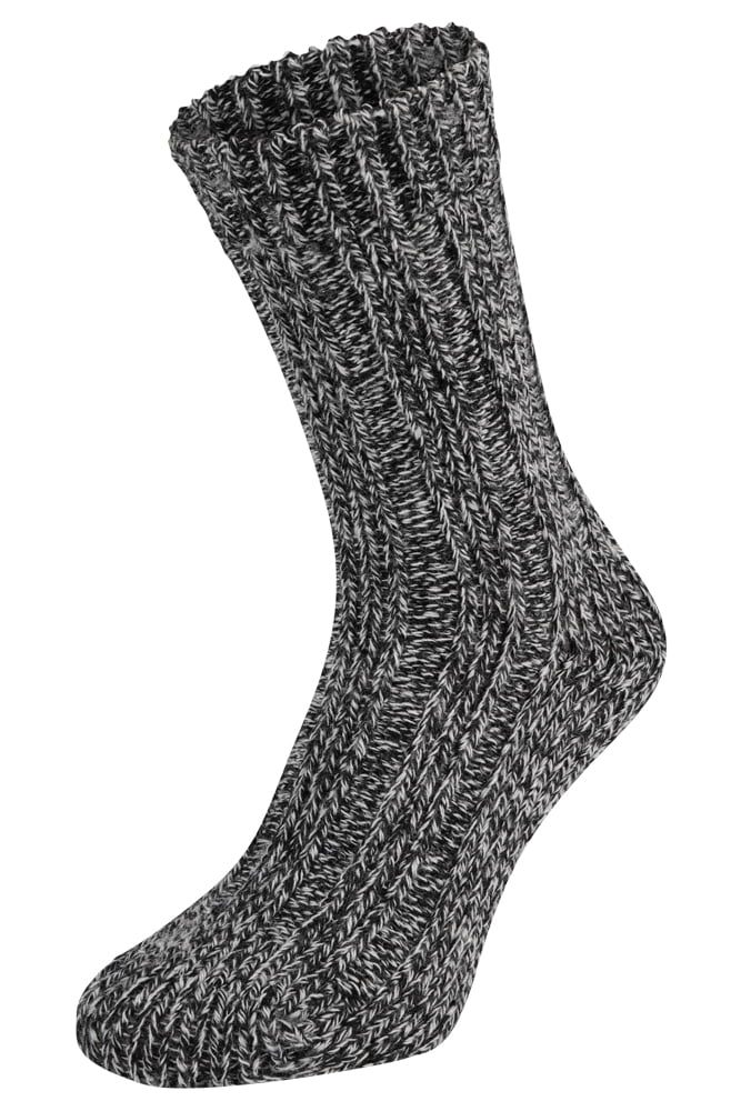 Boru Sokken - Wollen Sokken - Sokken Dames Sokken Heren - Zwart - 43-45 - 2 pack - 50% Wol