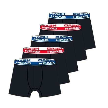 Basic Boxer 5 pack Red Black afbeelding