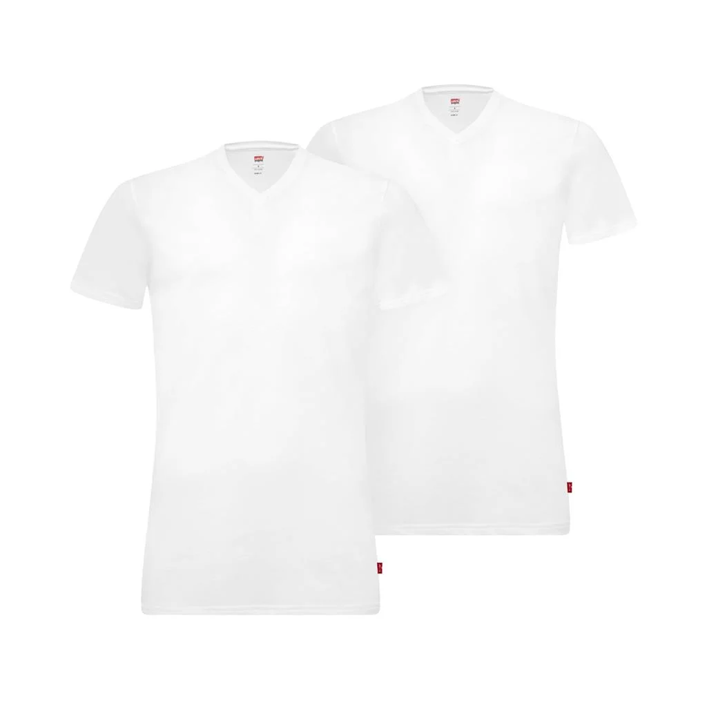 Levi's | Men V-neck 2pack white | sokken-online.nl