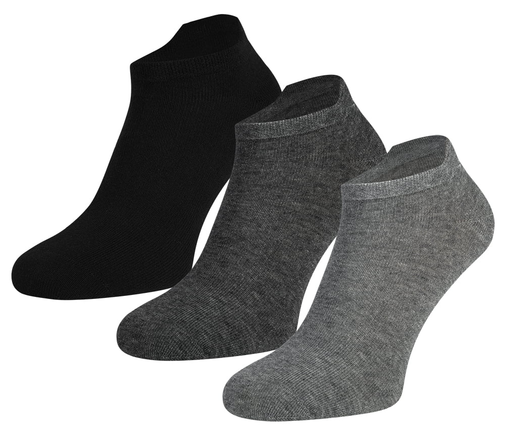 3 paar Teckel sneaker sokken met lipje grijs marine jeans 2309 39-42