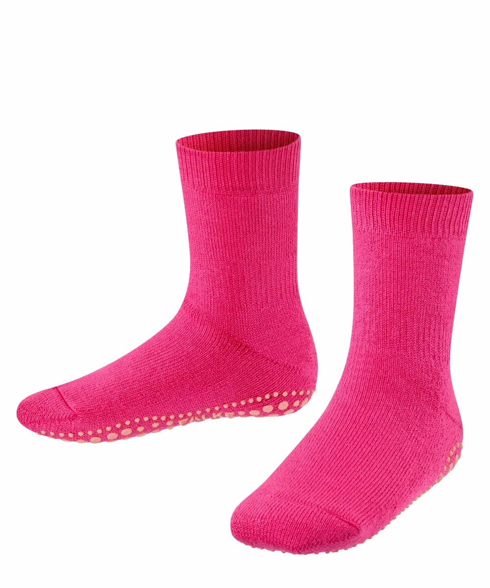 FALKE Catspads antislip noppen Katoen Merino Wol Kinderen Huissokken roze - Maat 31-34