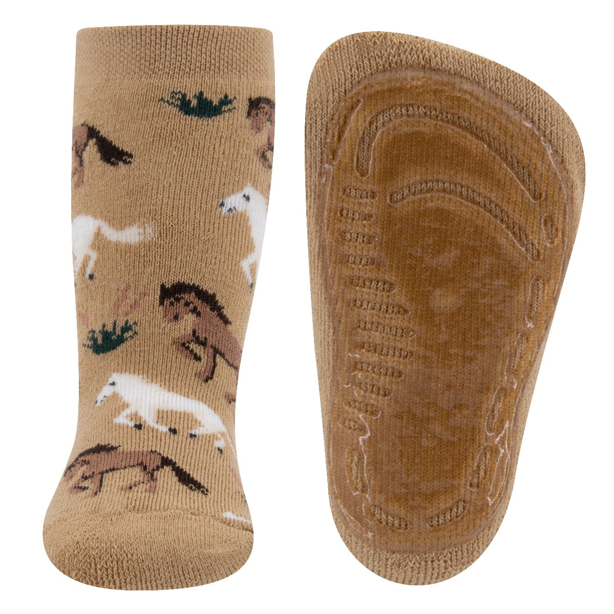 Antislip kindersokken met paarden print afbeelding