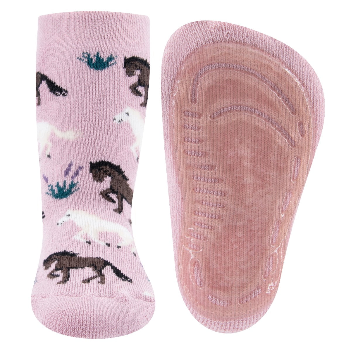 Antislip kindersokken met paarden print afbeelding