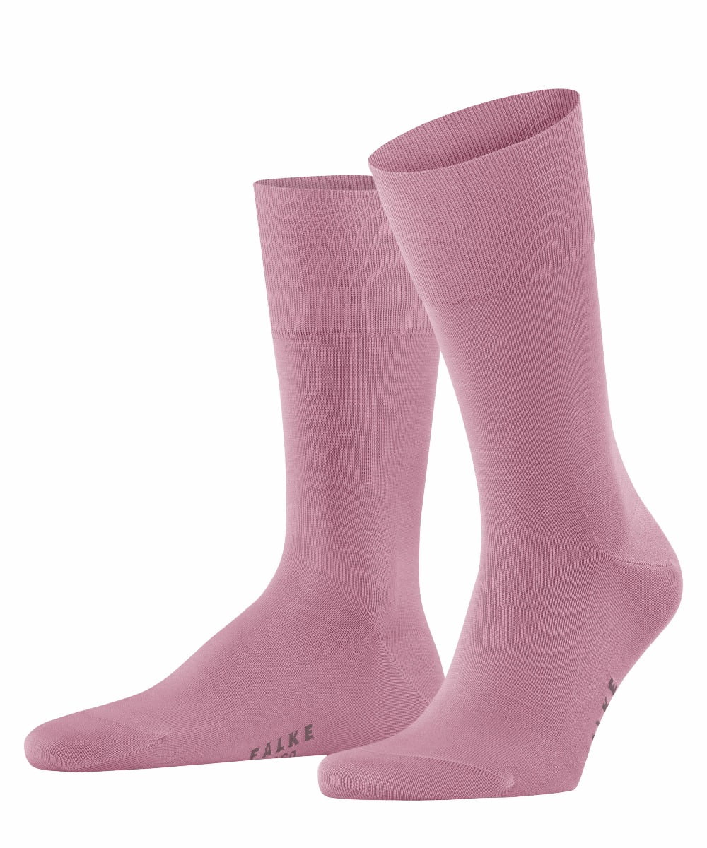 FALKE Tiago hoge kwaliteit zonder motief halfhoog comfortabel  robuust ademend cadeau dekkend Fil D'Ecosse Katoen Roze Heren sokken - Maat 41-42