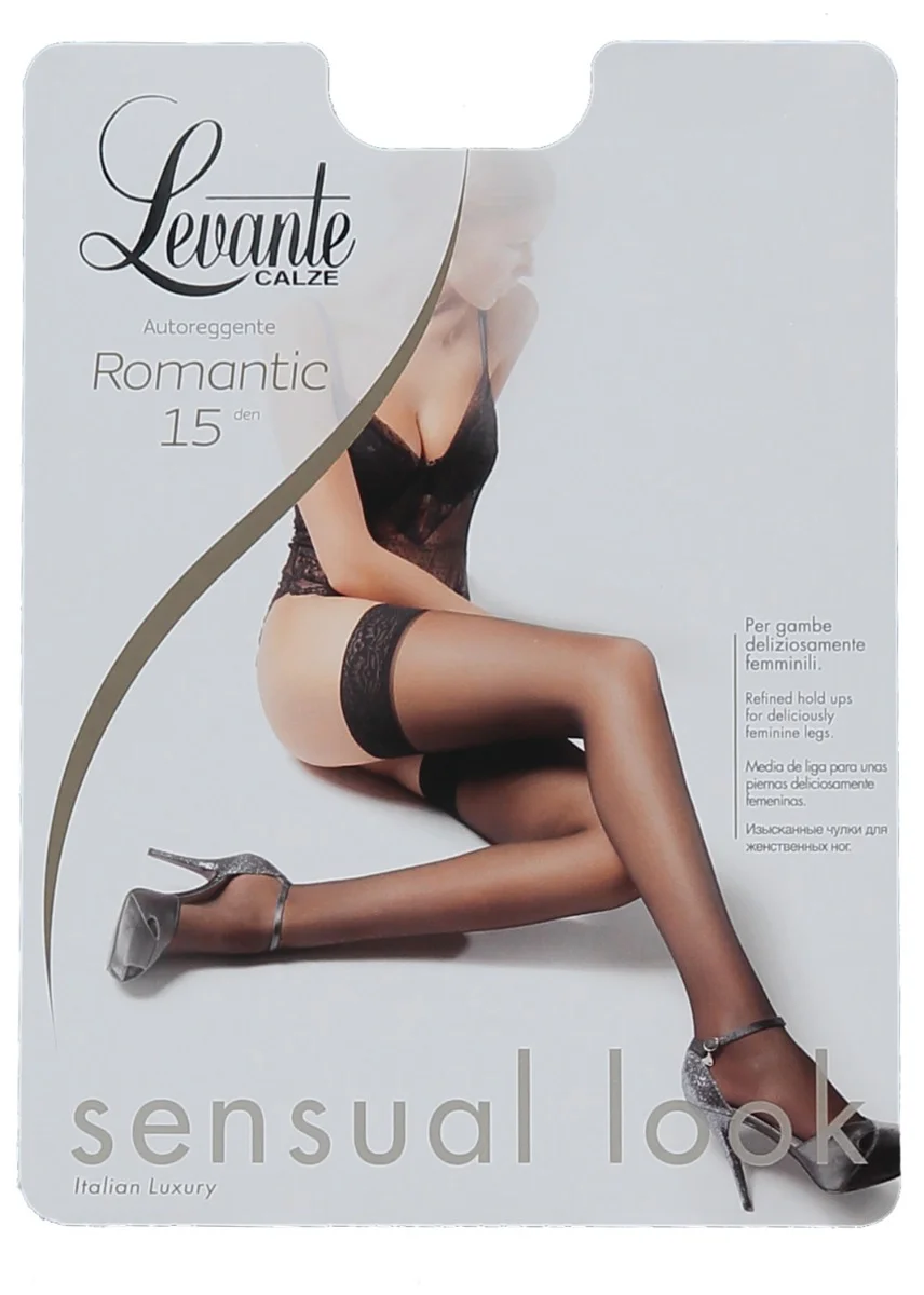 Romantic stay-up 15 denier kous met siliconen - Afbeelding 4