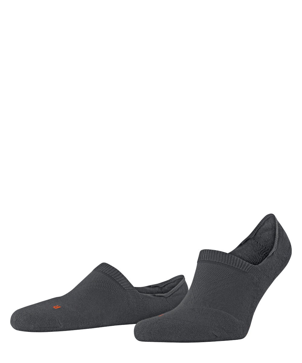 FALKE Cool Kick Invisible Voering Sokken onzichtbaar zonder motief high cut met pluche zool  Ademend Sneldrogend Grijs Unisex Kousenvoetje - Maat 37-38