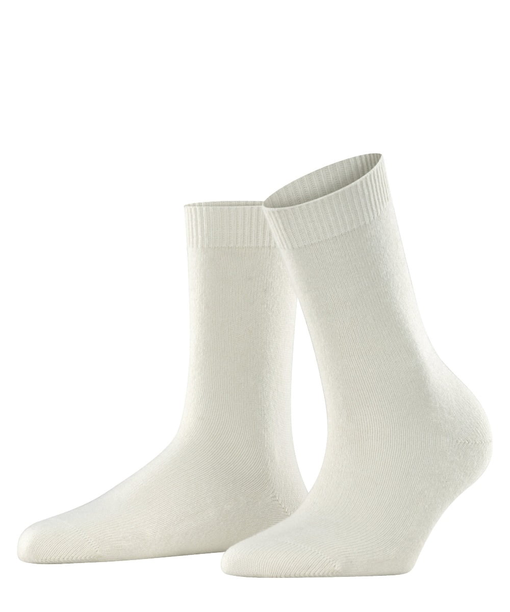 FALKE Cosy Wool warme dikke Merino Wol Kasjmier Dames Sokken wit - Maat 39-42