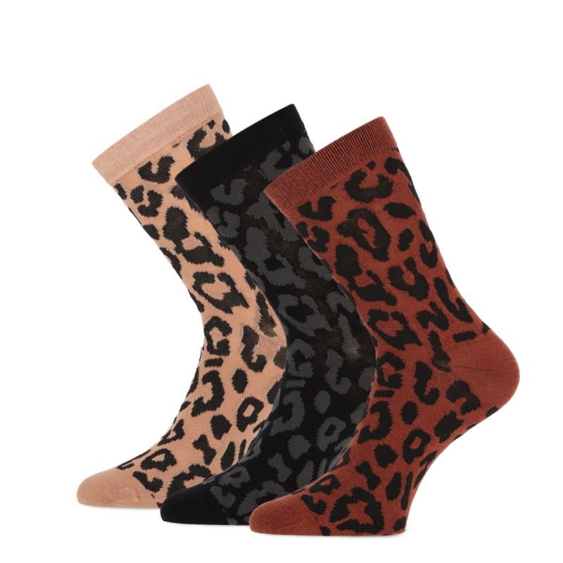 Teckel damessokken leopard print | 13118