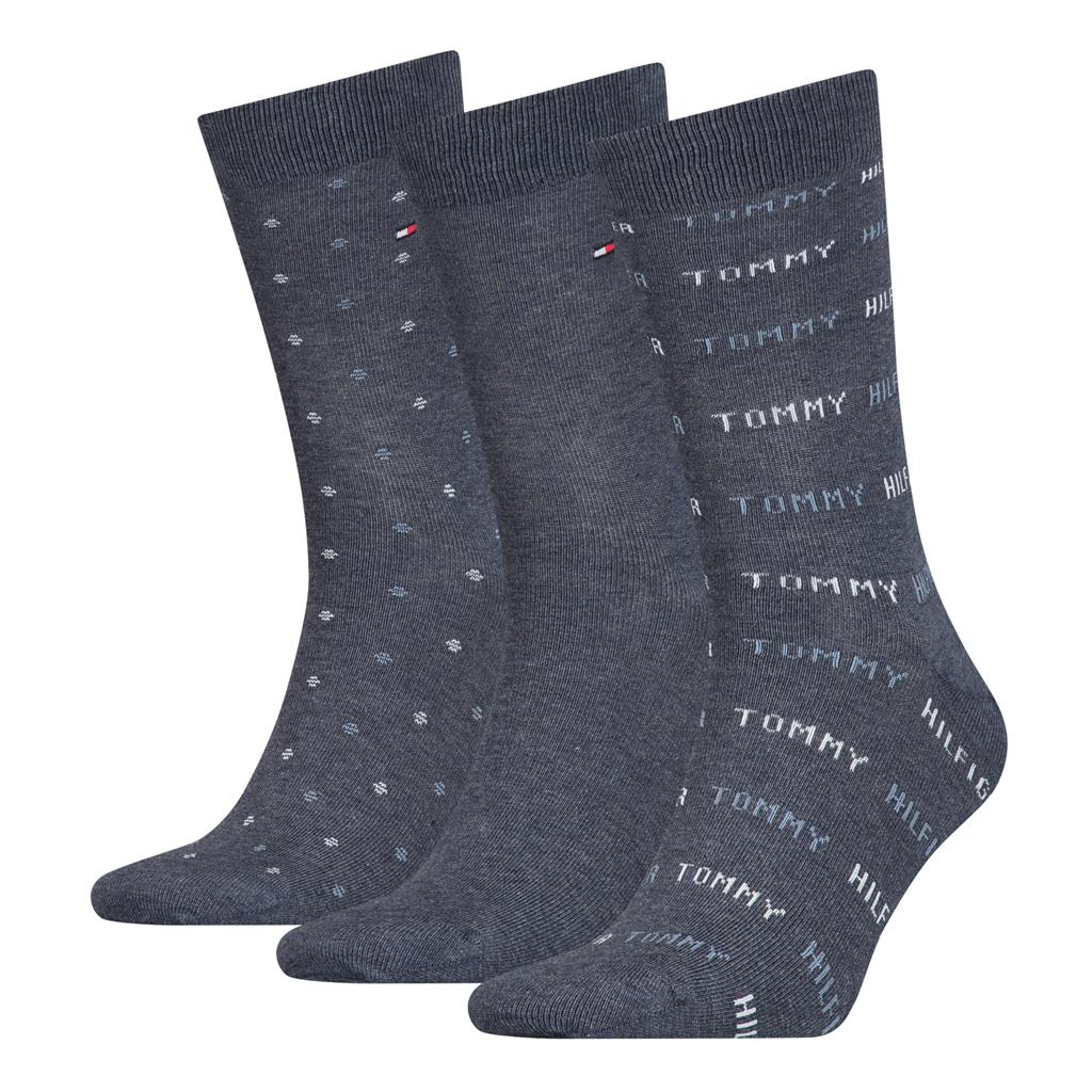 Tommy Hilfiger Sock Giftbox (3-pack) - heren sokken - jeansblauw - Maat: 43-46