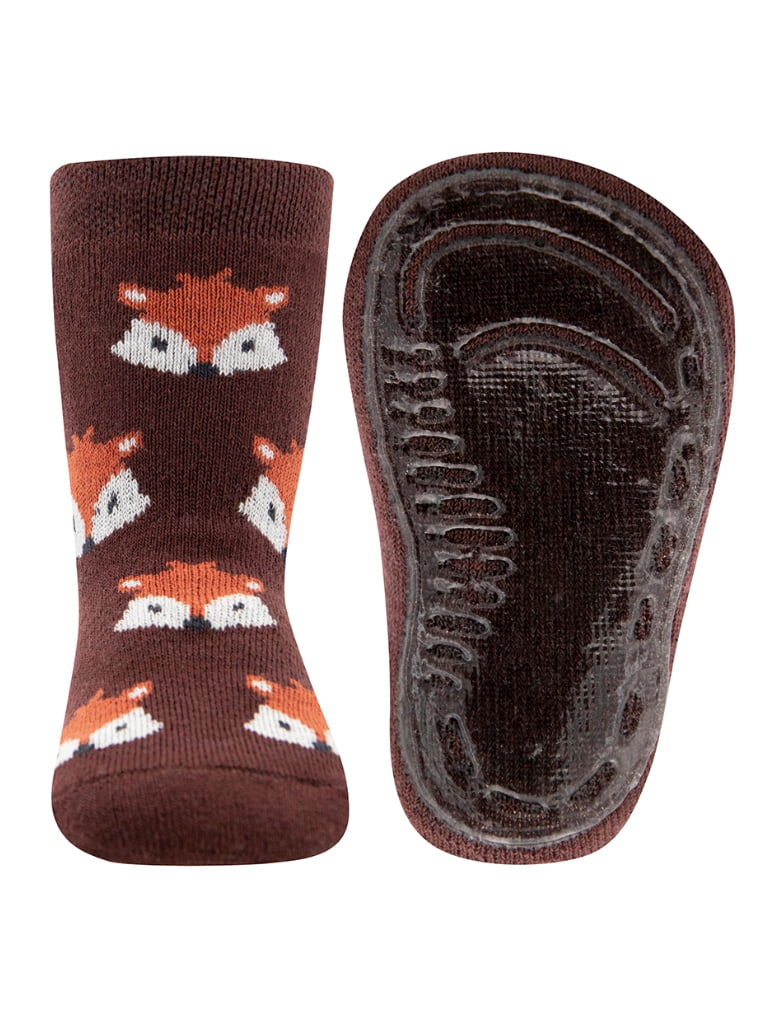 Antislip kindersokken met vosjes print afbeelding