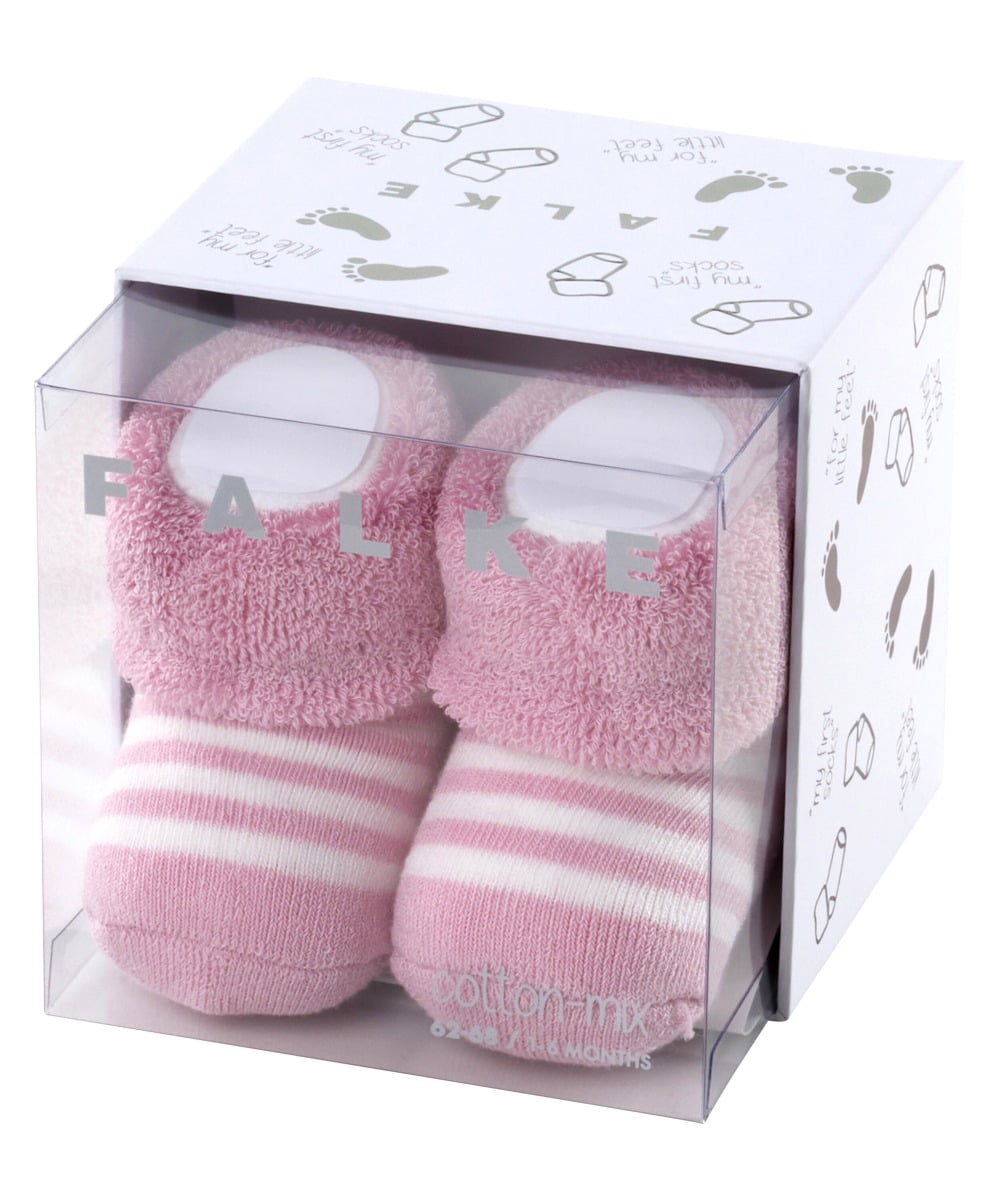 FALKE Erstlingsringel knuffelzacht pluche duurzaam Katoen Baby Sokken roze - Maat 62-68