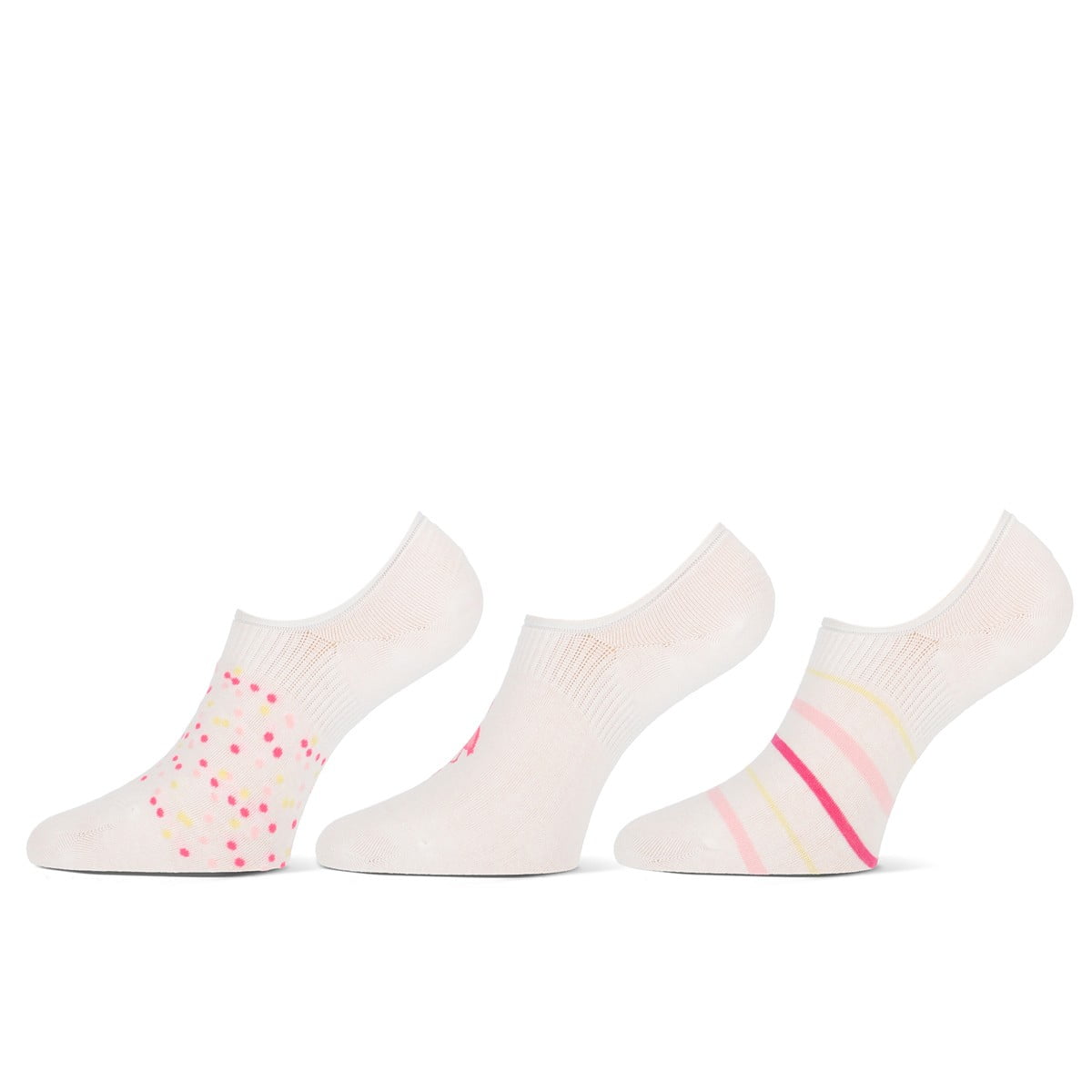 Teckel - 3 Paar korte invisible sneaker sokken - Thema: Flamingo - Maat 36/42 - 70% Katoen - Zonder Voelbare Teennaad - Limited Edition