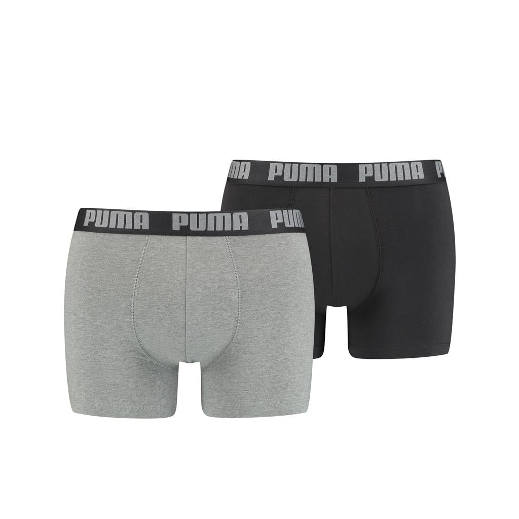 2-pack basis Boxershorts Grey/Black afbeelding