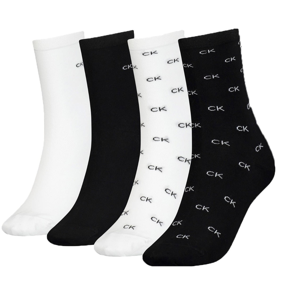 Calvin Klein Sock Holiday Pack Aop (4-pack) - dames sokken - zwart - Maat: ONE SIZE
